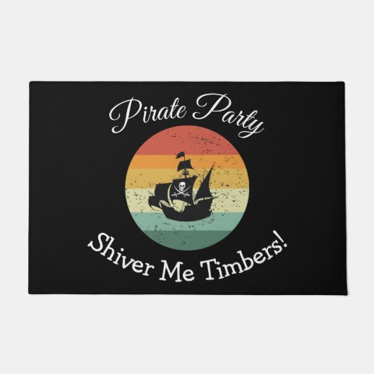 lustiges Party Pirate Ship Doormat Fußmatte (Vorderseite)