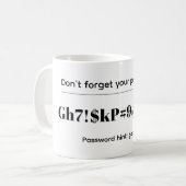 Lustiges Passwort Kaffeetasse (Vorderseite Links)