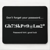 Lustiges Passwort Mousepad (Vorne)