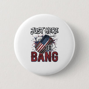 Lustiges patriotisches Feuerwerk-Vintage-Shirt zum Button