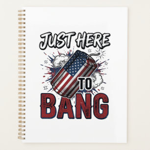 Lustiges patriotisches Feuerwerk-Vintage-Shirt zum Planer