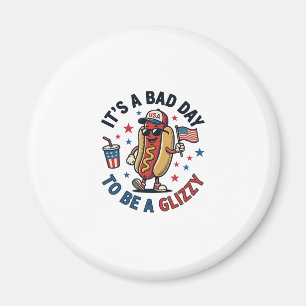 Lustiges Patriotisches Hot Dog Vintage Gravur Shir Magnet