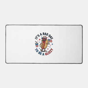 Lustiges Patriotisches Hot Dog Vintage Gravur Shir Schreibtischunterlage