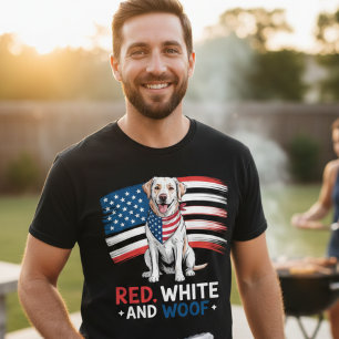 Lustiges Patriotisches Hunde-Liebhaber-Shirt in Ro T-Shirt
