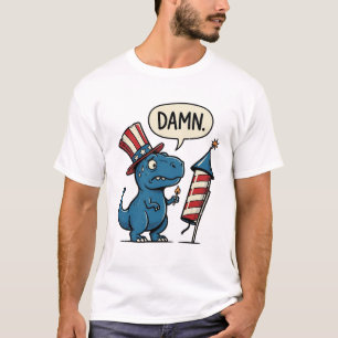 Lustiges patriotisches T-Rex-Feuerwerk-Shirt-Desig T-Shirt