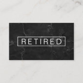 Lustiges pensioniertes Gag-Geschenk Visitenkarte (Rückseite)