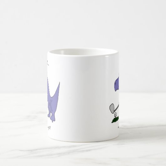 Lustiges pensioniertes T-Rex Dinosaurier-Golf Kaffeetasse (Mittel)
