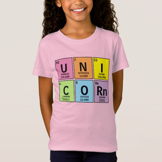 Lustiges Periodensystem des T-Shirt (Vorderseite)