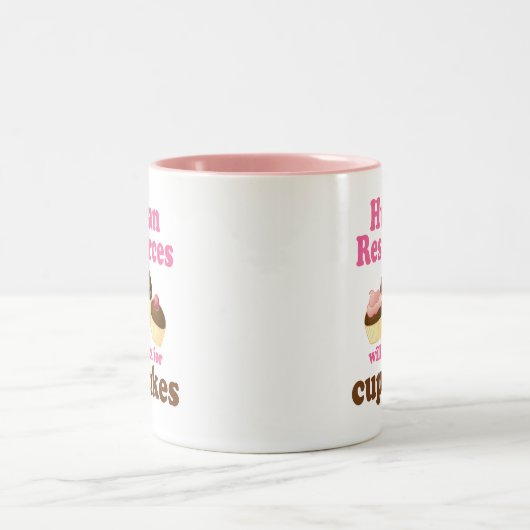 Lustiges Personal Zweifarbige Tasse (Mittel)