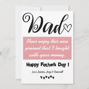 Lustiges personalisiertes bestes Papa, alles Gute  Feiertagskarte