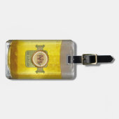 Lustiges personalisiertes Bier-Glas Gepäckanhänger (Vorderseite horizontal)