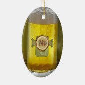 Lustiges personalisiertes Bier-Glas Keramik Ornament (Rechts)