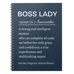 Lustiges personalisiertes Boss-Lady-Definitions-No Notizblock