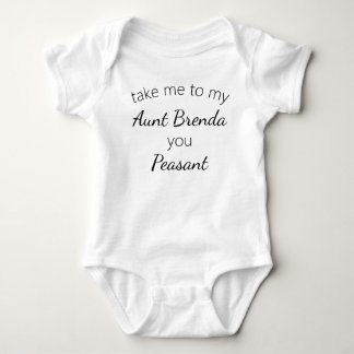 Lustiges Personalisiertes Bring mich zu meiner Tan Baby Strampler