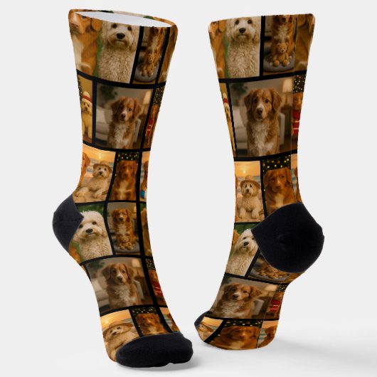Lustiges Personalisiertes Foto Socken (Gewinkelt)