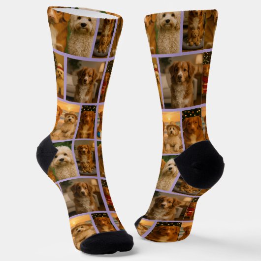 Lustiges Personalisiertes Foto Socken (Gewinkelt)