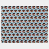 Lustiges Personalisiertes Gesichtsfoto Fleecedecke (Vorderseite (Horizontal))