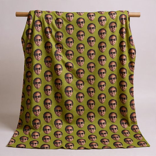 Lustiges personalisiertes Gesichtsfoto Fleecedecke