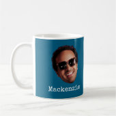 Lustiges Personalisiertes Gesichtsfoto Kaffeetasse (Links)
