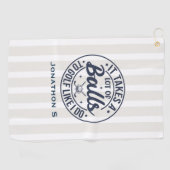 Lustiges personalisiertes Golf Golfhandtuch (Horizontal)