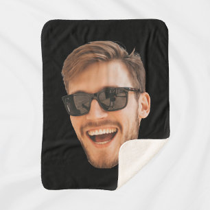 Lustiges Personalisiertes Männer-Foto Sherpadecke