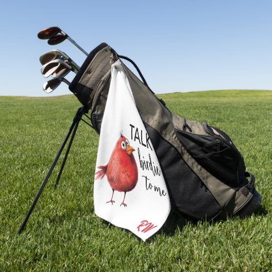 Lustiges personalisiertes Monogramm Golfhandtuch (Gras)