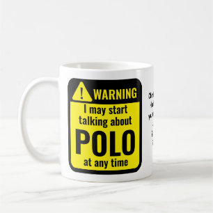 Lustiges personalisiertes Polo-Warnschild Kaffeetasse