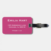 Lustiges personalisiertes Rosa des Gepäck-Umbau-| Gepäckanhänger (Rückseite horizontal)