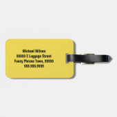 Lustiges personalisiertes Spaß-Phrasen-Gepäck der Gepäckanhänger (Rückseite horizontal)