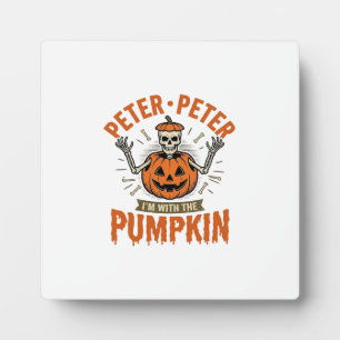 Lustiges Peter Peter Kürbis Halloween Skelett Shir Fotoplatte