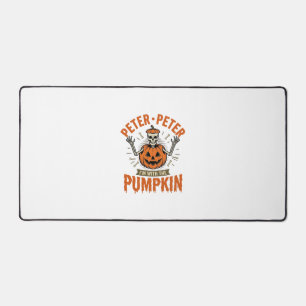 Lustiges Peter Peter Kürbis Halloween Skelett Shir Schreibtischunterlage