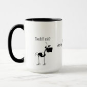 Lustiges Pferd haftete in einer Tasse (Links)