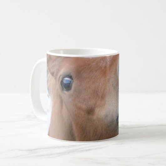 Lustiges Pferd Kaffeetasse (Vorderseite Links)