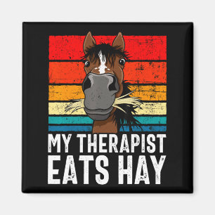 Lustiges Pferd Mein Therast Frisst Heu Tee Hor Magnet