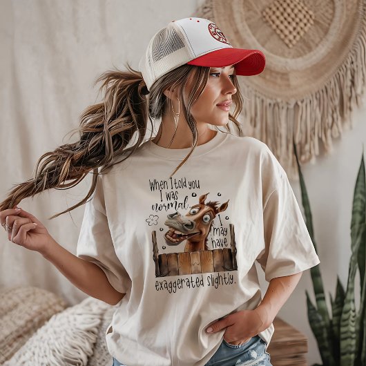 Lustiges Pferd Sarcasmus T-Shirt