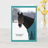 Lustiges Pferd sendet Bronx-Beifall Karte (Gelbe Blume)