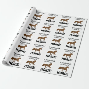 Lustiges Pferd Tier Geschenkpapier