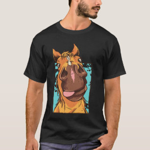 Lustiges Pferdegesicht-Gag-Geschenk-T-Shirt für Pf T-Shirt