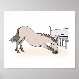 Lustiges Pferdekunst-Poster Whimsical-Homedekor Poster