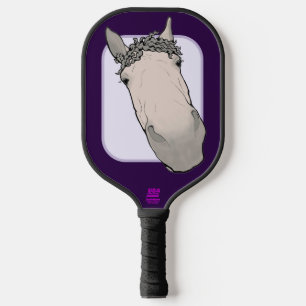 Lustiges Pferdeliebhaber-Dekor-Geschenk - Kopf und Pickleball Schläger
