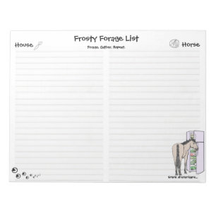 Lustiges Pferdeliebhaber-Geschenk Whimsical Frosty Notizblock