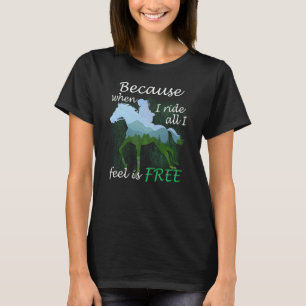 Lustiges Pferdemädchen-Mutter-Geschenk Reite fühl T-Shirt