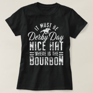 Lustiges Pferderennen Es Muss Derby Tag Sein KY De T-Shirt