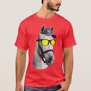 Lustiges Pferderennen Vintage-Pferdeporträt Ky Der T-Shirt
