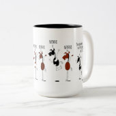 Lustiges PferdewählenCartoon Zweifarbige Tasse (VorderseiteRechts)
