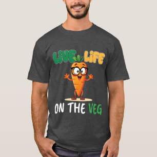 Lustiges pflanzliches Design Karotte mit lustiger T-Shirt