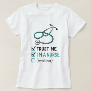 Lustiges Pflege-Checkliste T-Shirt Hübsches RN H