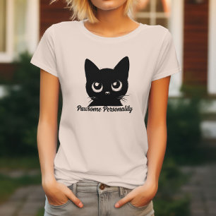 Lustiges Pfoten-T-Shirt mit Persönlichkeit für Kat T-Shirt