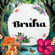 Lustiges philippinisches Bruha Boho Rundkissen Bla