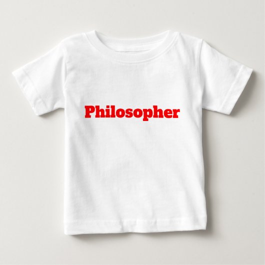 Lustiges Philosophen Rot T-Shirt (Vorderseite)